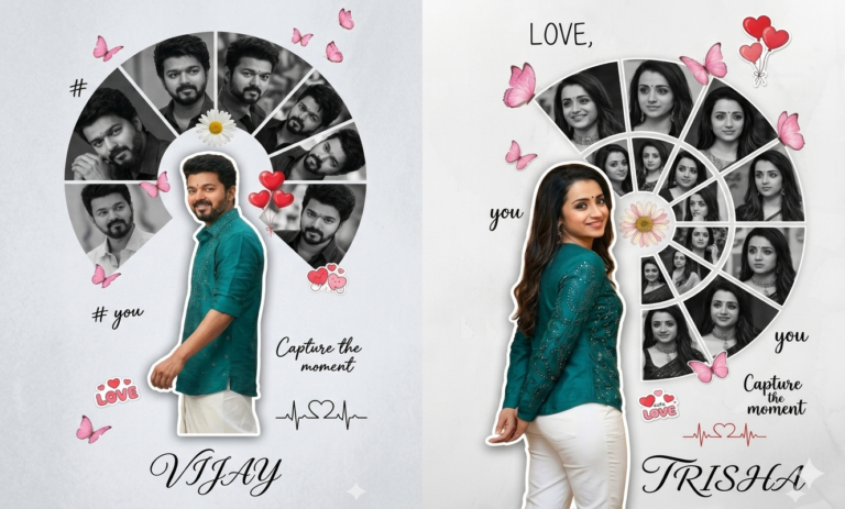 Romantic Digital Photo Collage Gemini AI Prompts